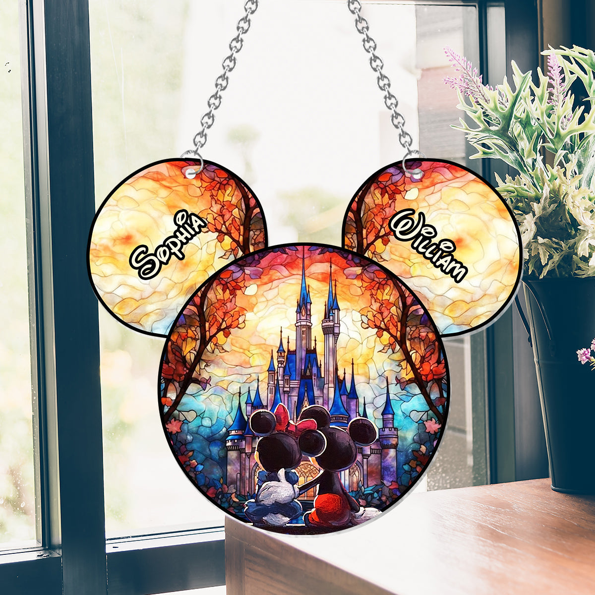 You & Me We Got This – Personalized Mouse Window Hanging Suncatcher Ornament